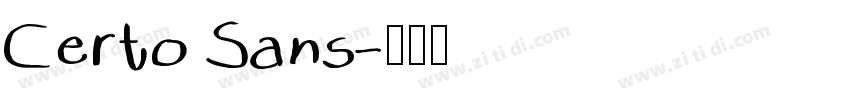 Certo Sans字体转换
